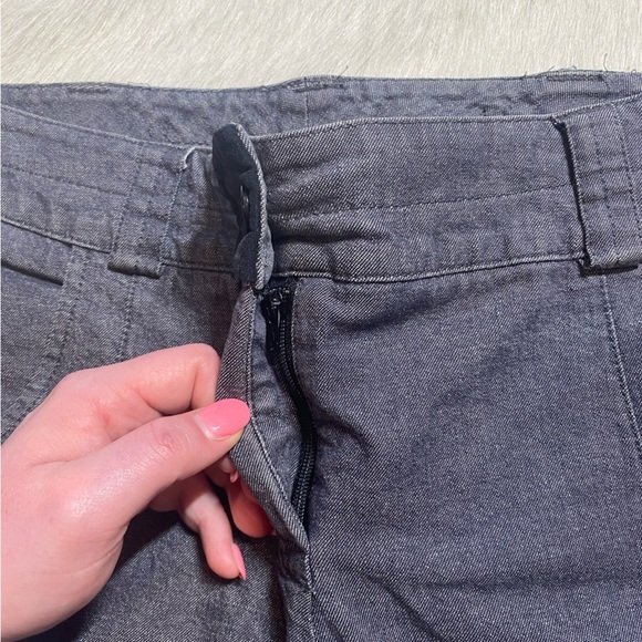 Anthropologie Sitwell grey wide-leg cut cropped mid rise pants - Picture 8 of 12